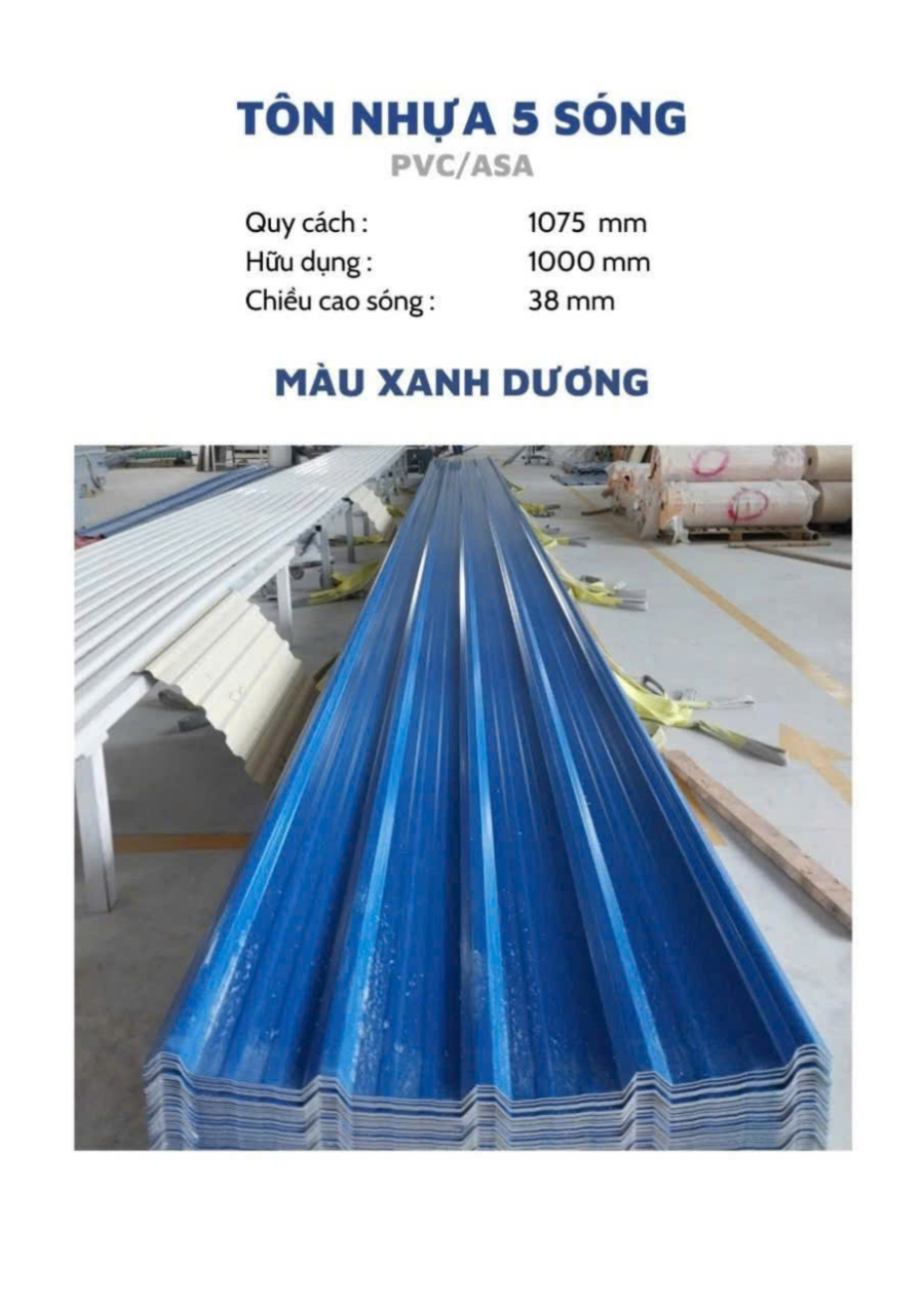 Tole Nhựa PVC/ASA ( Xanh Dương )